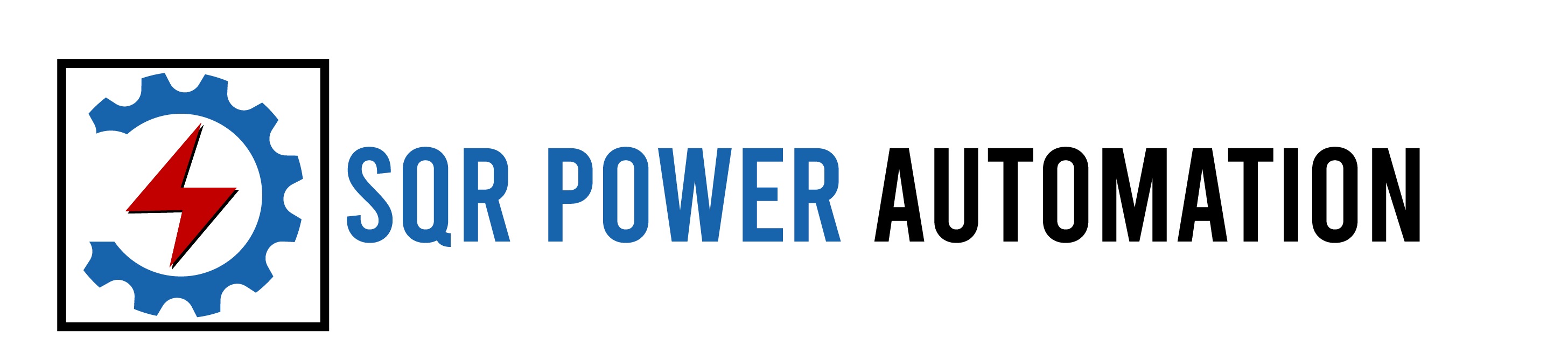 SQR Power Automation — gear and lightning logo